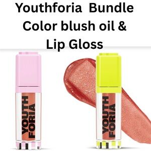 Youthforia Bundle of Dewy Gloss Hydrating Lip Gloss & Blush Oil But tonight NIB